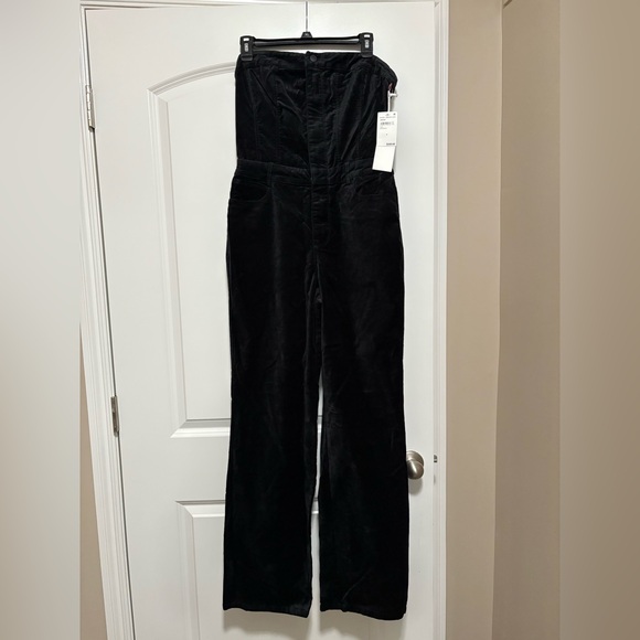 Good American Velvet Black Strapless Jumpsuit - Picture 7 of 8